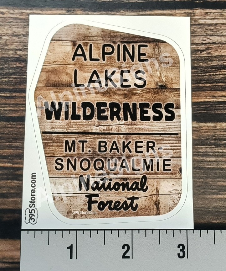 Alpine Lakes Wilderness  - Mt. Baker National Forest sticker decal 3"x4"