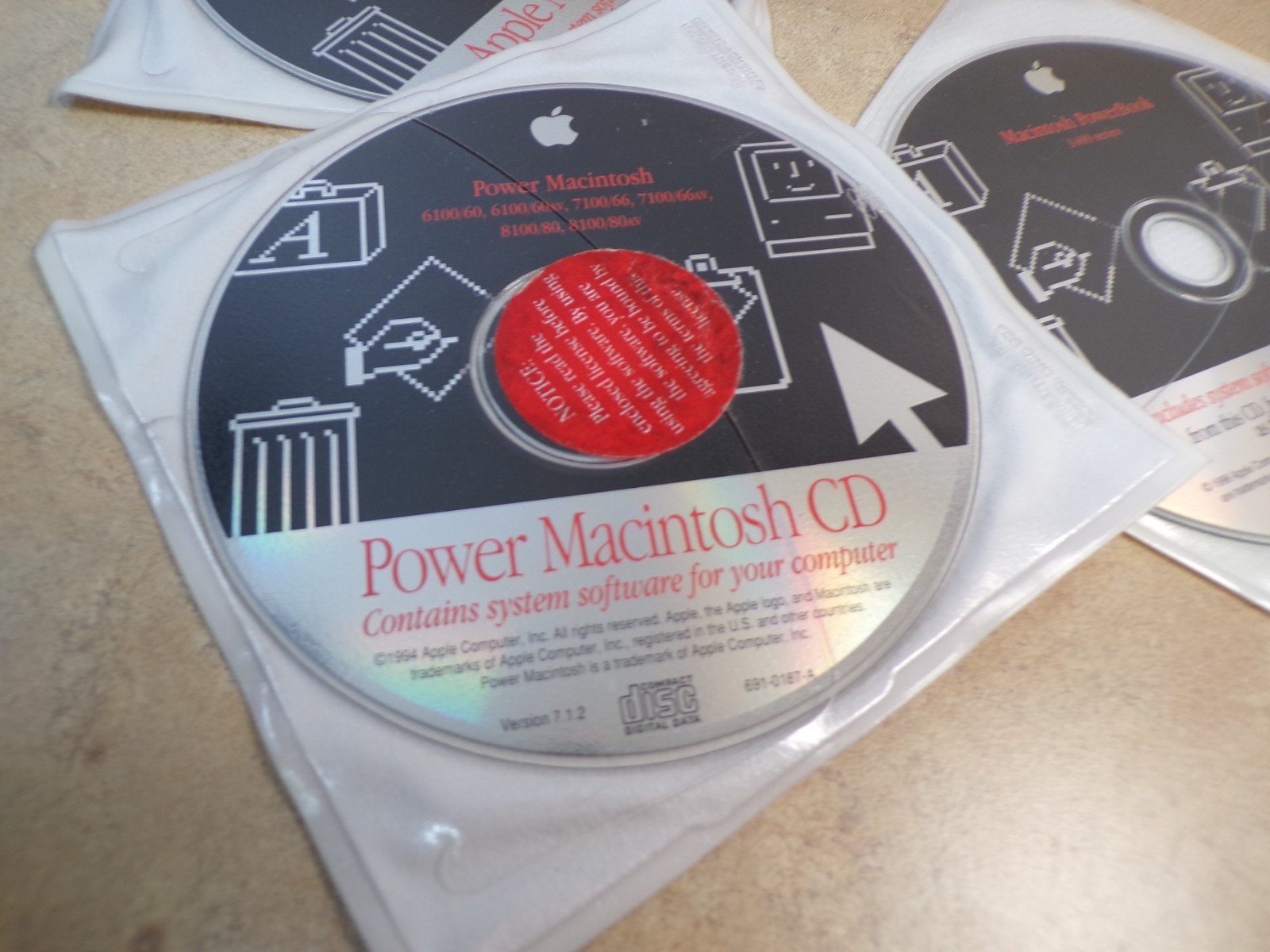 Apple Power Mac Discs System software and other programs set of 3