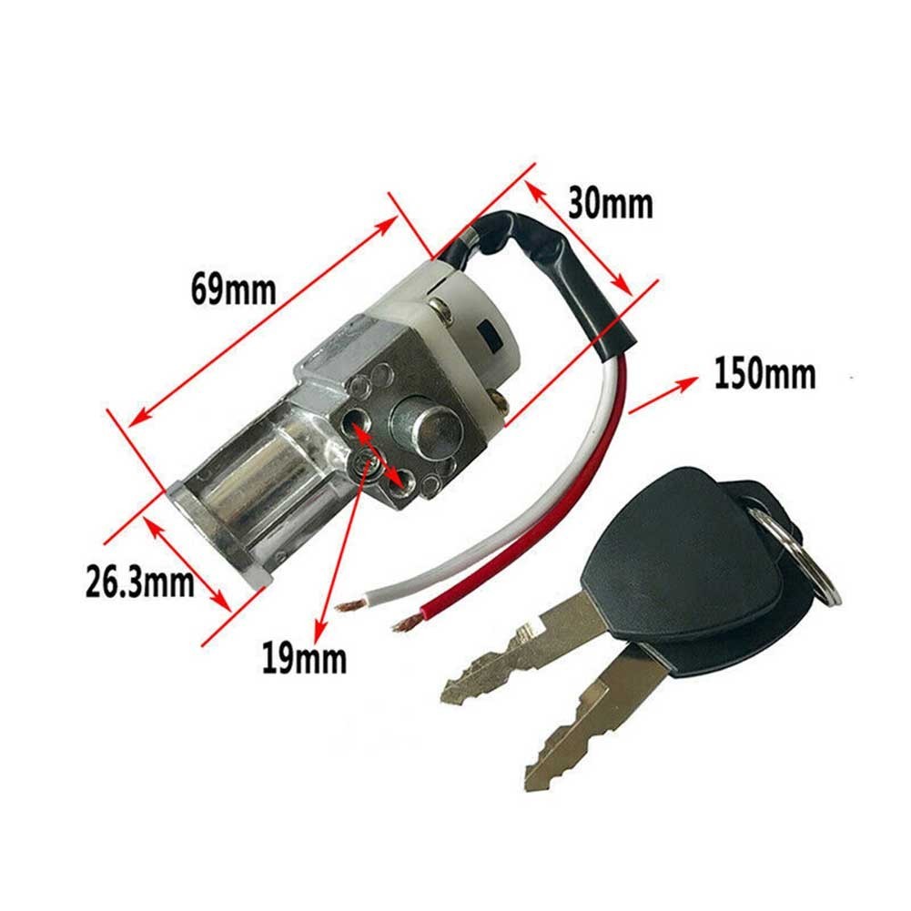 Weather Resistant Battery Lock with Key Switch for E Bikes and Motorcycles