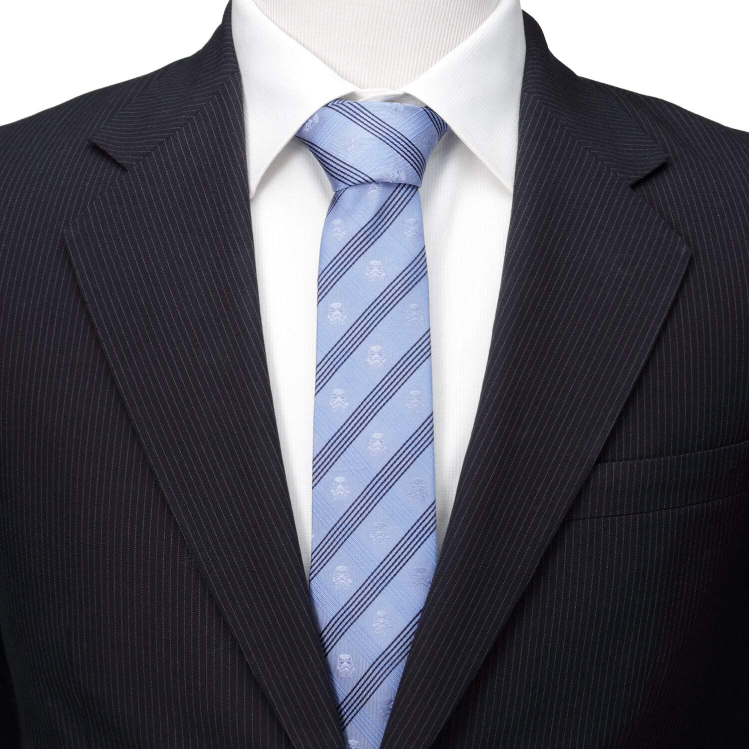Star Wars Stormtrooper Blue Plaid Tie