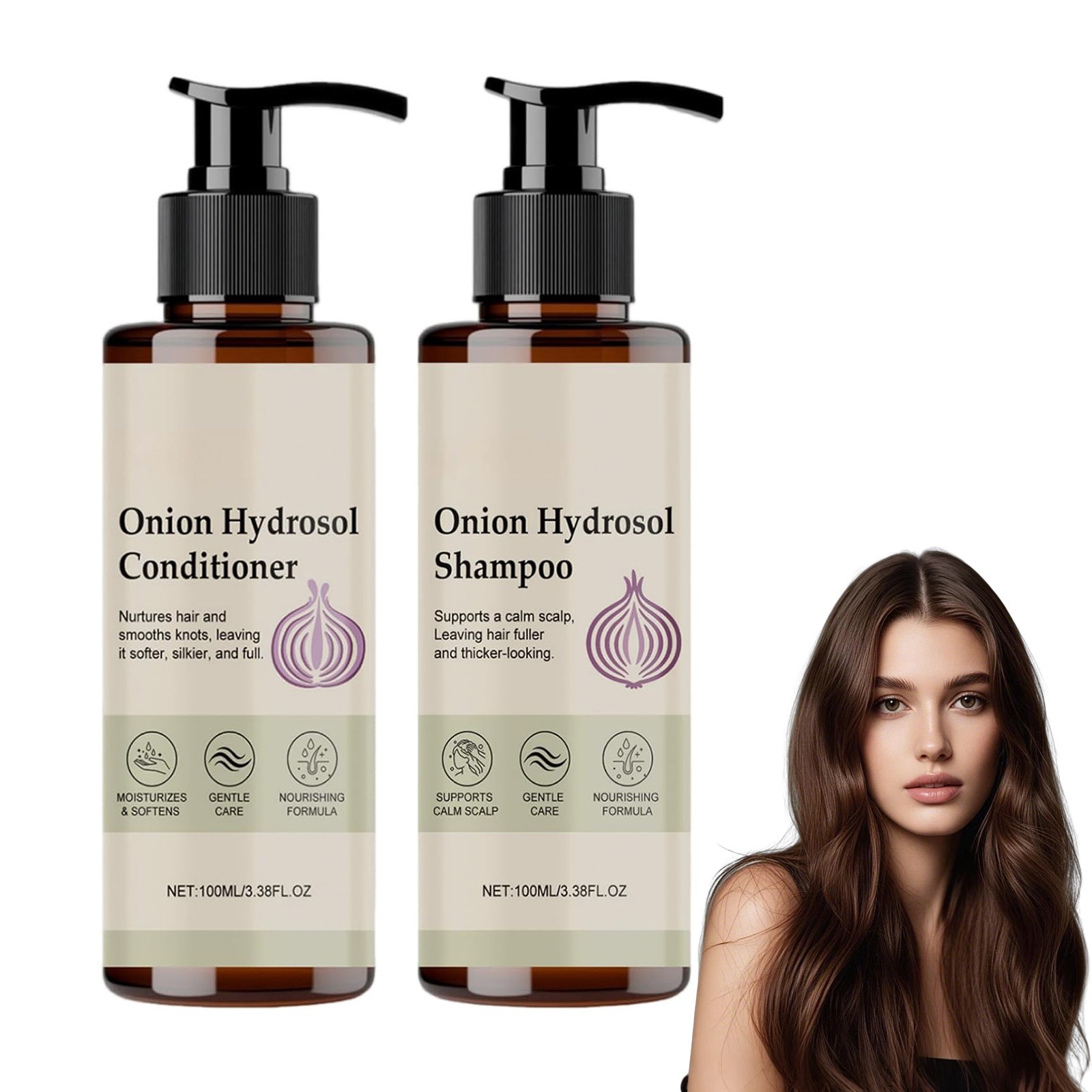 Onion Hydrosol Shampoo Conditioner Set Natural Hair Care