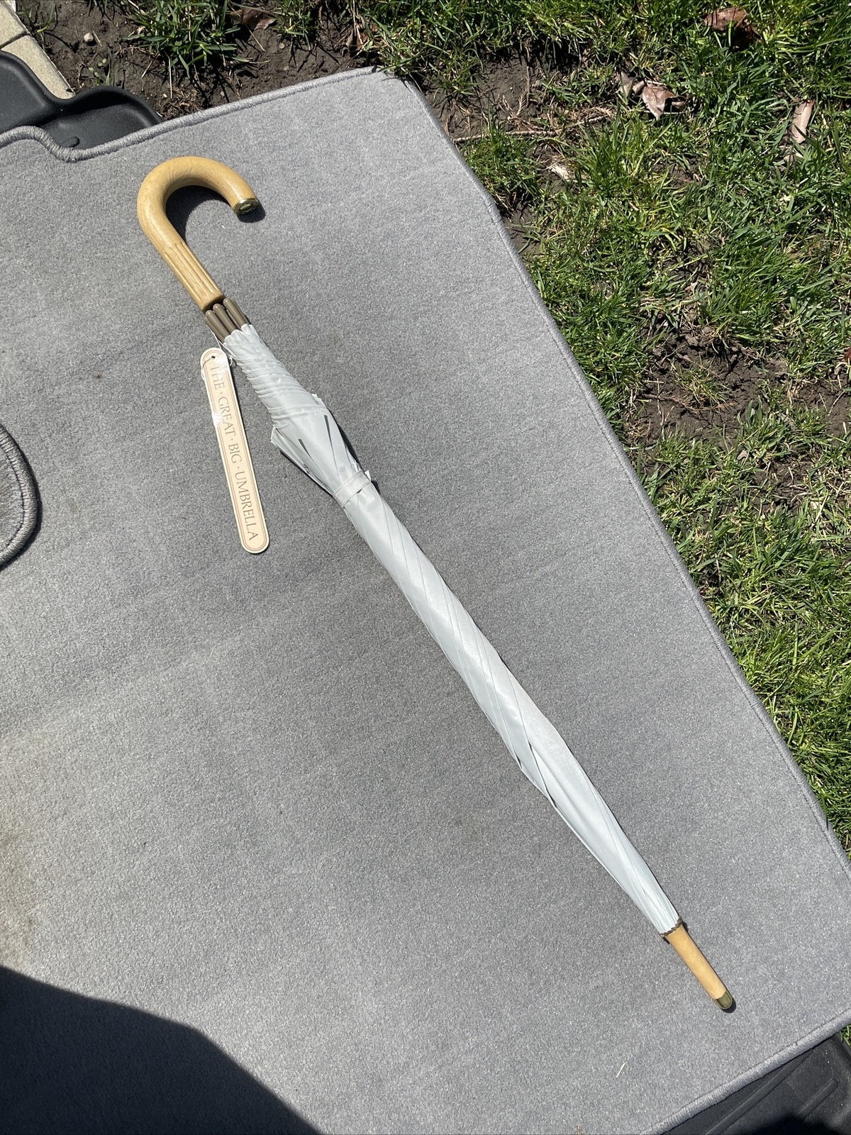 Aramis The Great Big Umbrella Gray Cane Type NWT