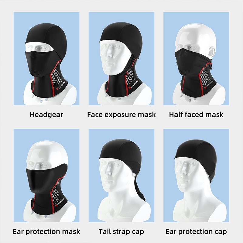 Summer Ice Silk Motorcycle Balaclava Face Mask Cover Breathable Cycling Cap Hat