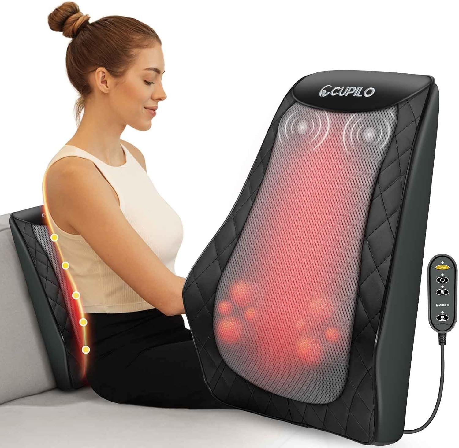 Back and Neck Massager with Heat, FSA Eligible HSA Store Massager for Pain Relie