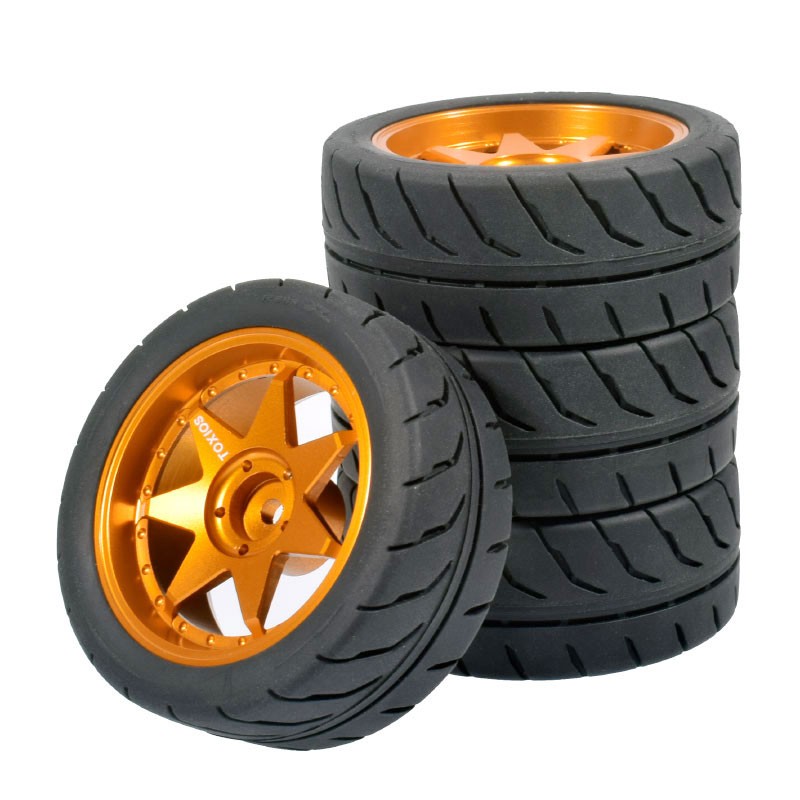 1/10 On road Rc Car Aluminium Wheels Rims Tires For Yokomo XV02 TT02 HSP Tamiya