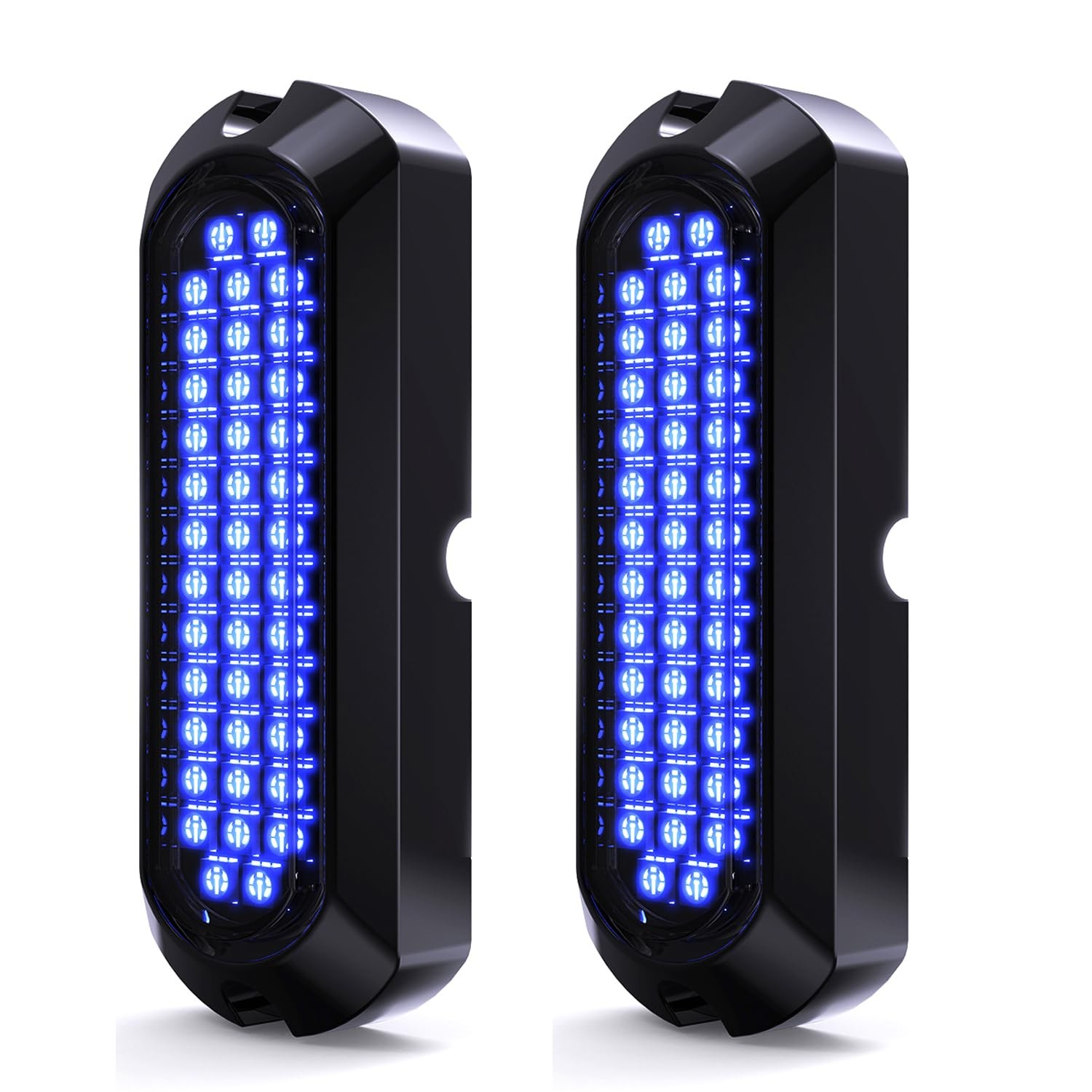 2pcs 40led Marine Underwater Boat Led Lights 1500LM IP67 Waterproof 12V Blue