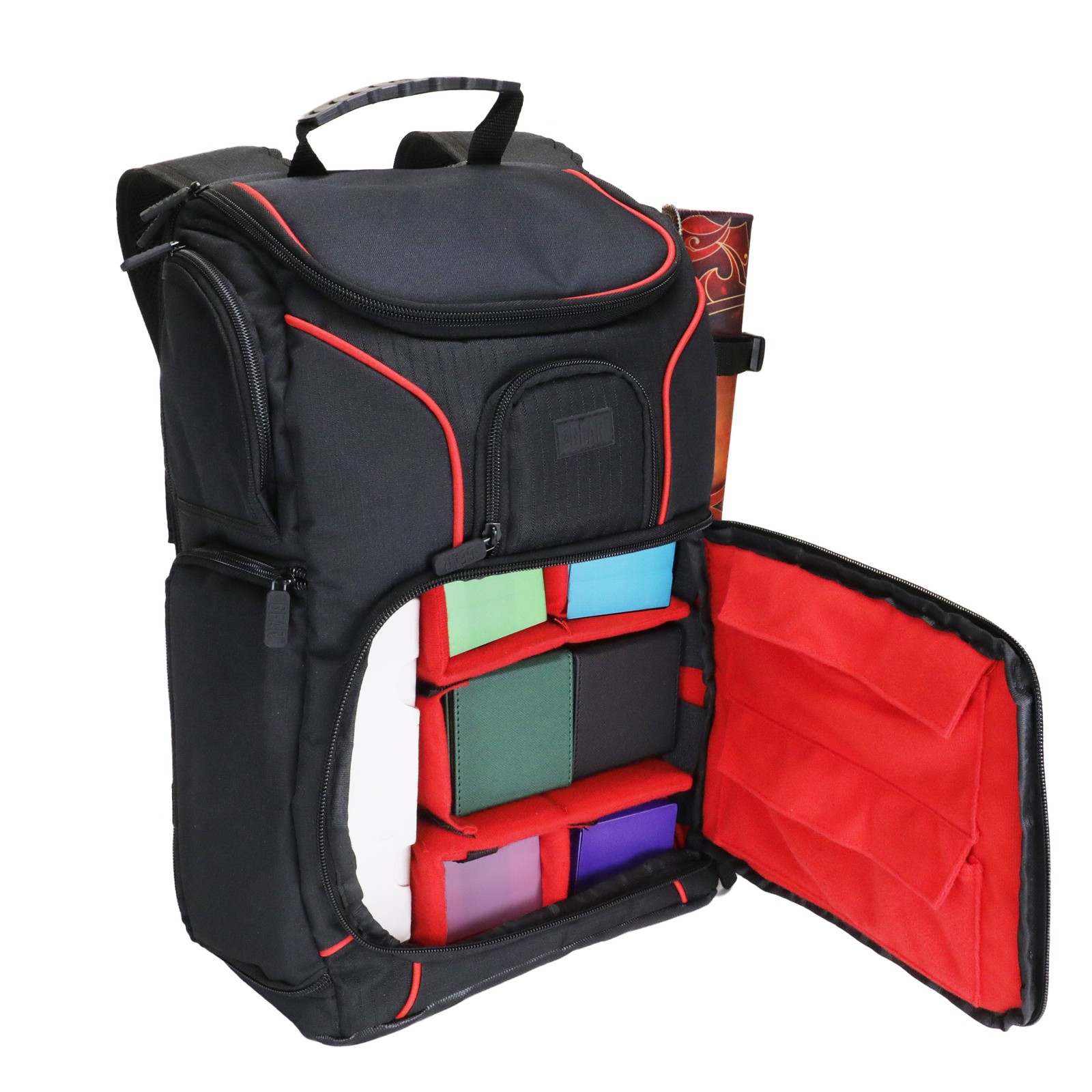 USA Gear Magic the Gathering Backpack with Customizable Interior (Red)