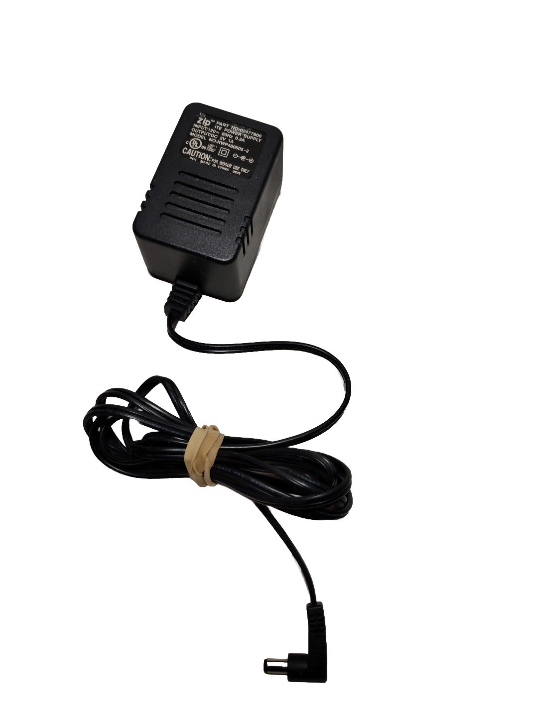 ZIP AC/DC Adapter 5V 1A Power Supply RWP480505-2 Part# 02477800