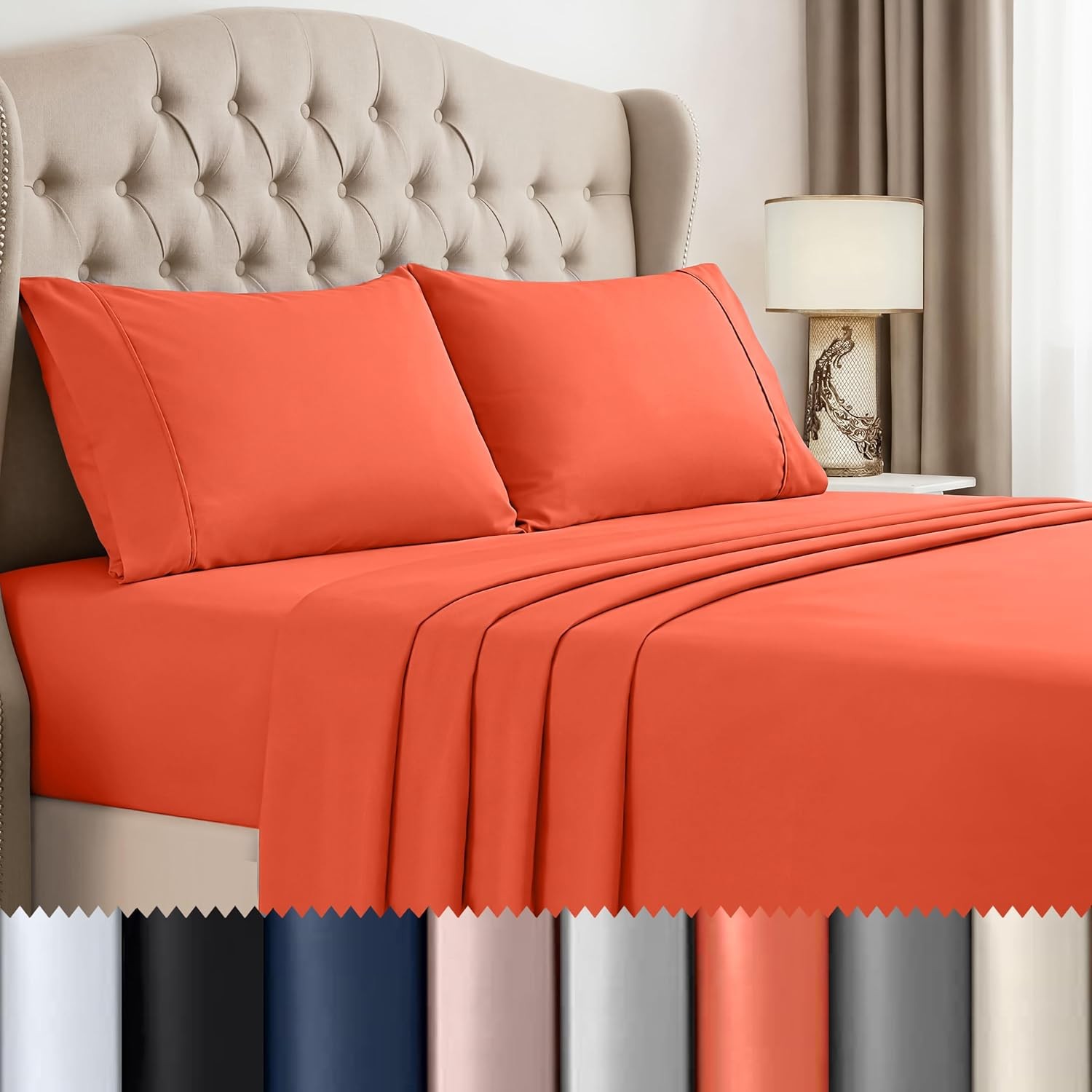 Beddora Queen Sheets Set – 4 Piece Soft & Cooling Queen Bed Sheets Set – Deep