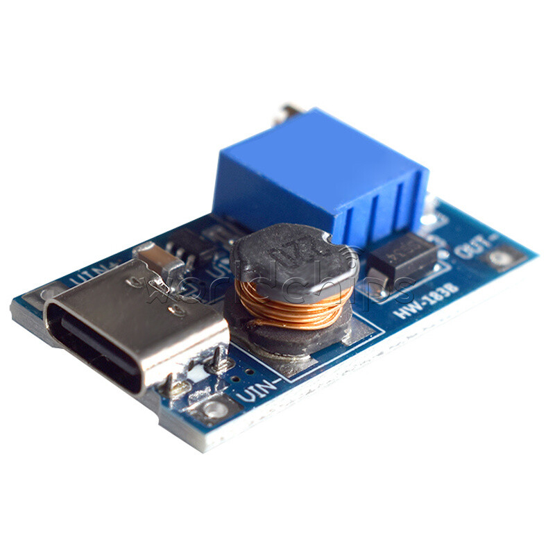 2A Step-up Board MT3608 2V-24V Input DC Boost Converter Module Micro USB/Type-C