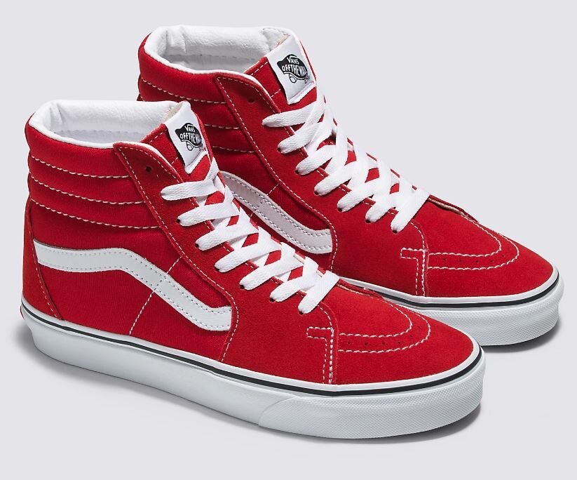 Vans Red Unisex Sk8-Hi Shoe 9.5M/11.0W - Brand New in Box