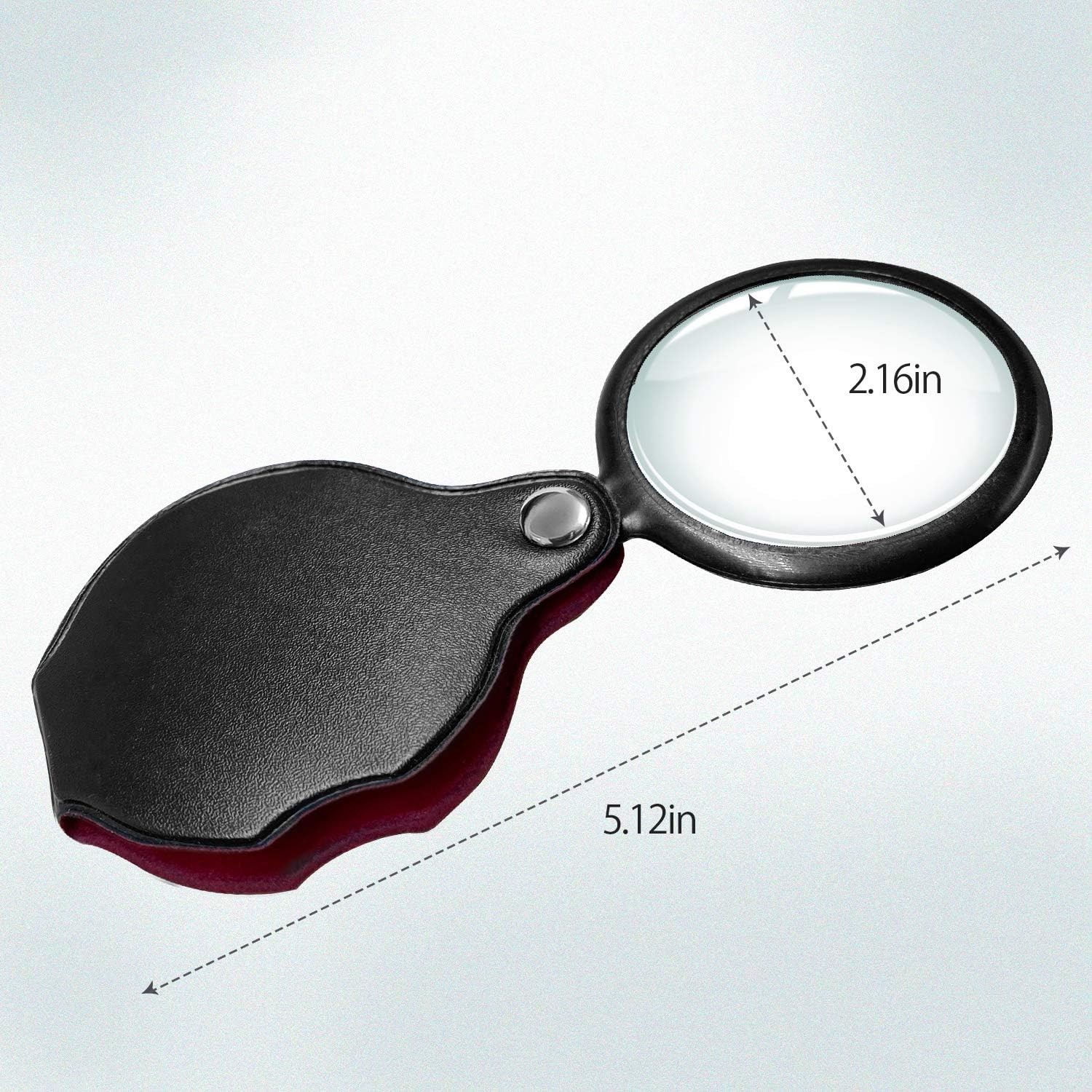 Wapodeai Small Pocket Magnifying Glass 10x 2pcs