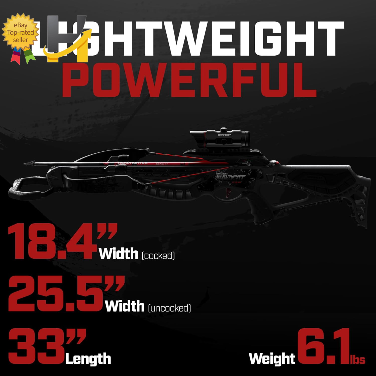 Wildcat CRX Crossbow Bundle Includes Bonus Arrow & Broadheads + Scope