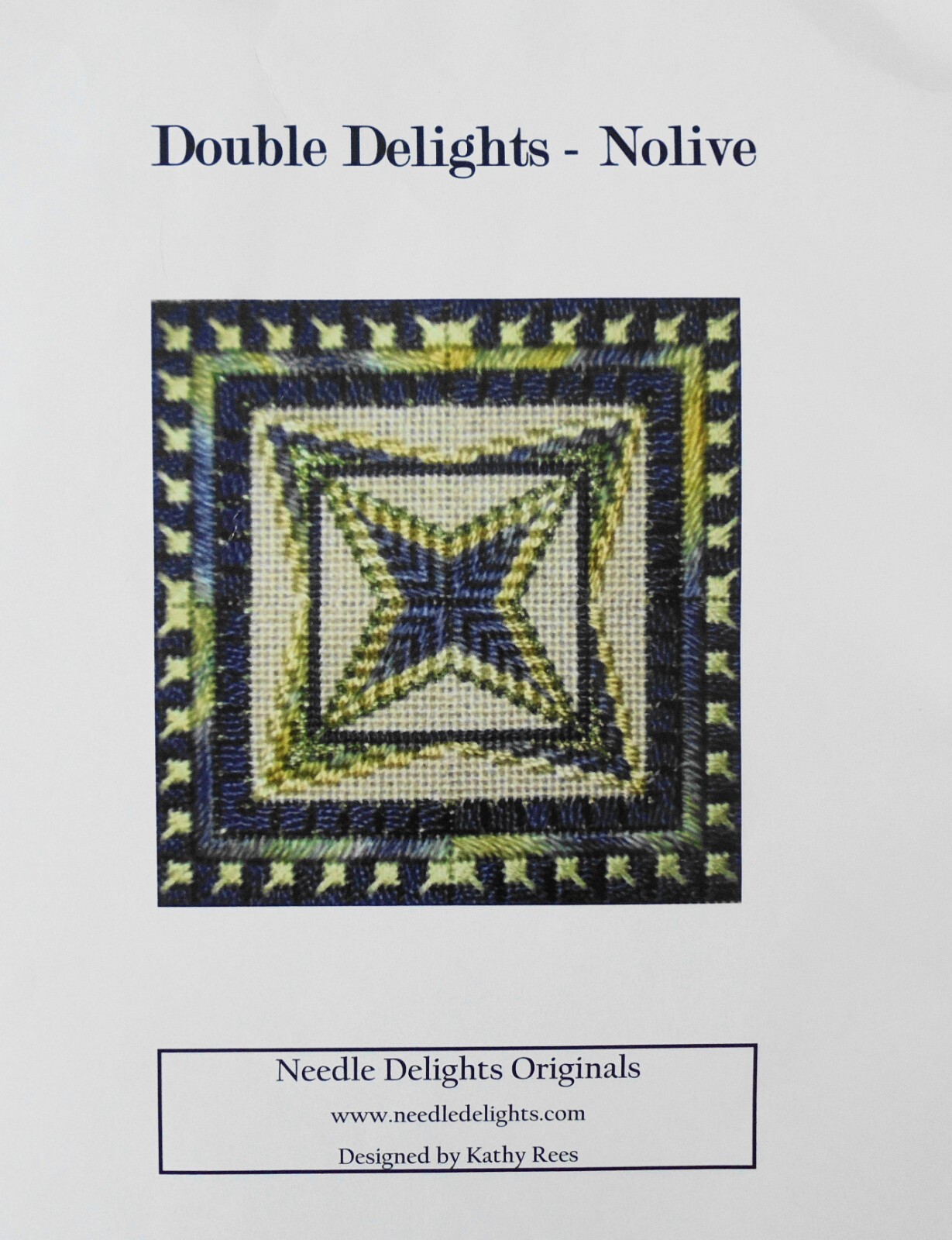 Needle Delights Originals Double Delights NOLIVE Needlepoint Pattern