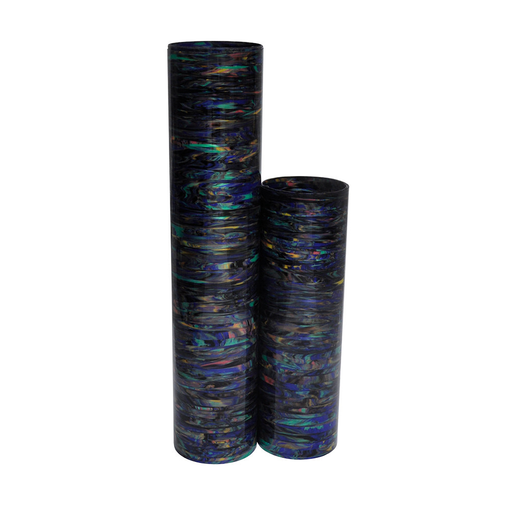2Pcs Drum Wrap Musical Instrument Deco Sheet 10x60 16x60 Blue Abalone