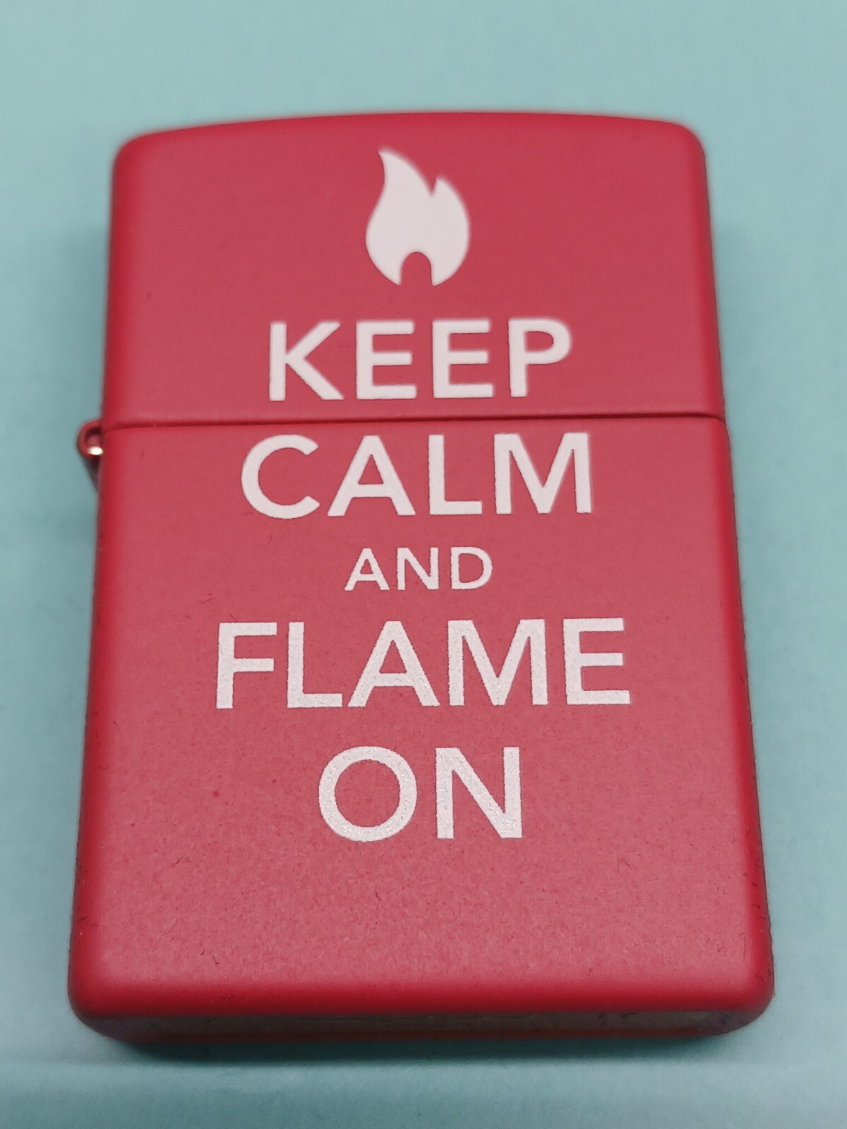 Zippo Keep Calm and Flame On Red Matte 28671
