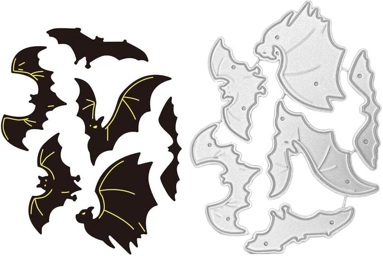 Halloween Bat Die Cut for Card Making, Halloween Metal Cutting Dies Congratul...
