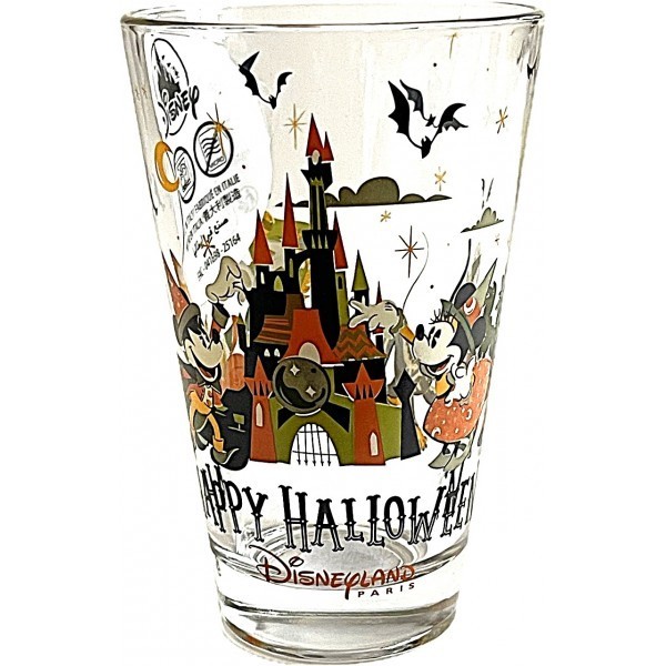 Disney Mickey Mouse Halloween Glass, Disneyland Paris