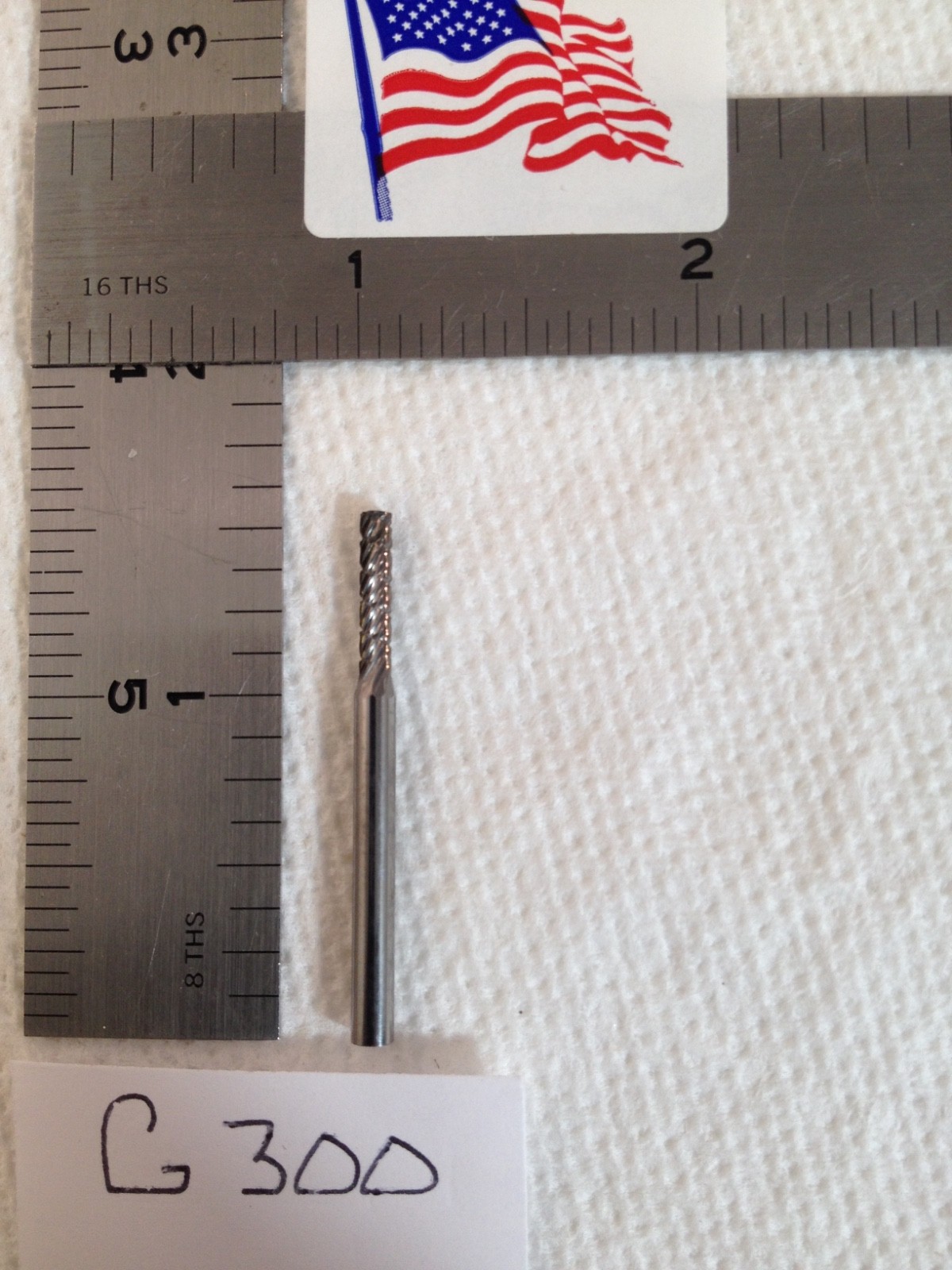 1 NEW FALCON / SGS 1/8" SHANK CARBIDE BURR SA-42 SINGLE LINE CUT CYLINDER (G300)