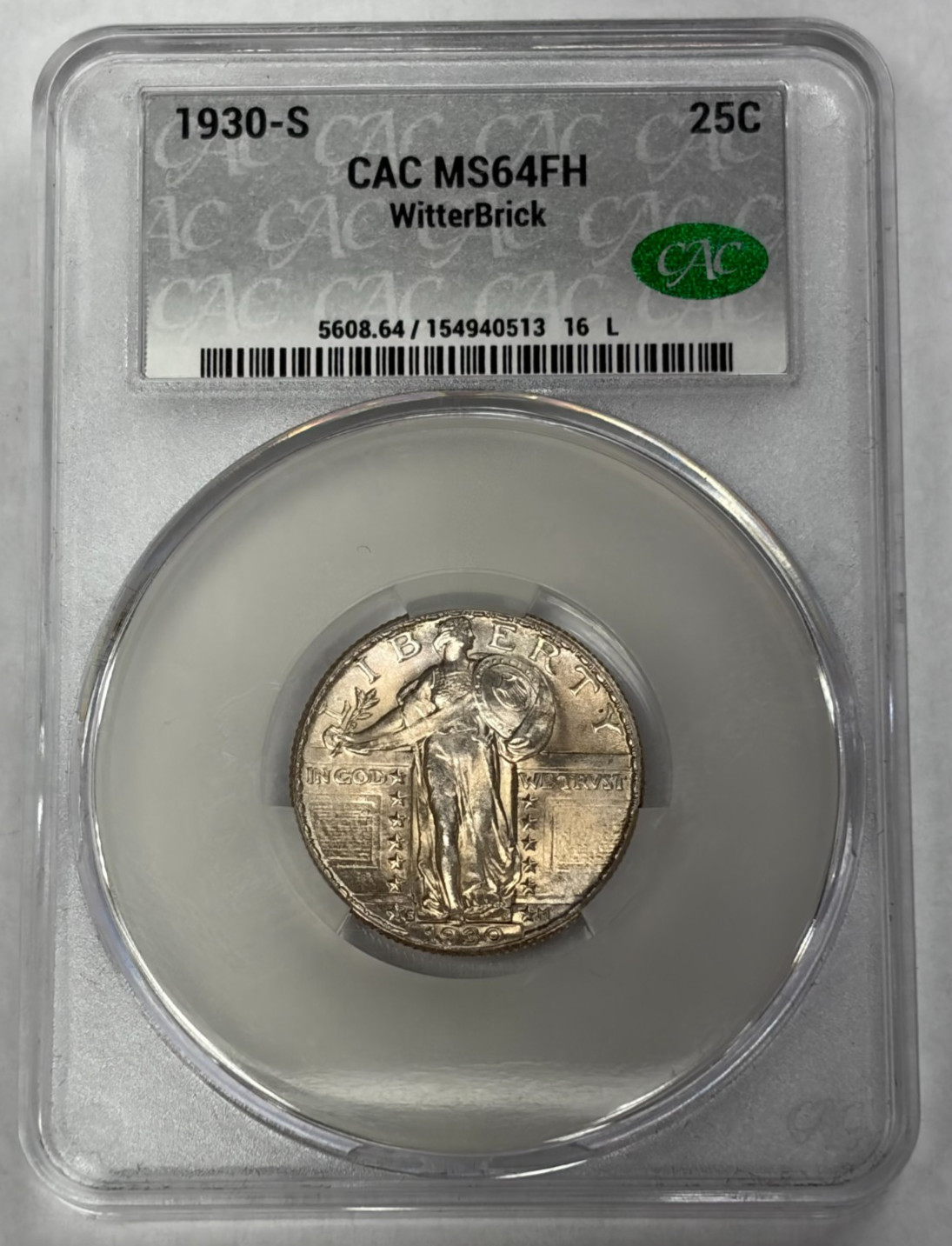 1930 S Standing Liberty Quarter CAC MS64 Full Head