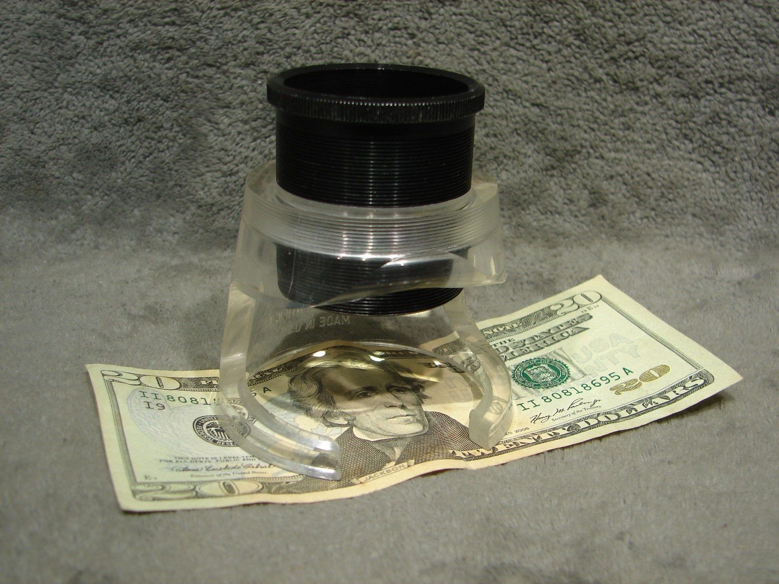 Vtg 1980 Edmund Scientific Stand Loupe Magnifier Instrument Coin Currency Photo