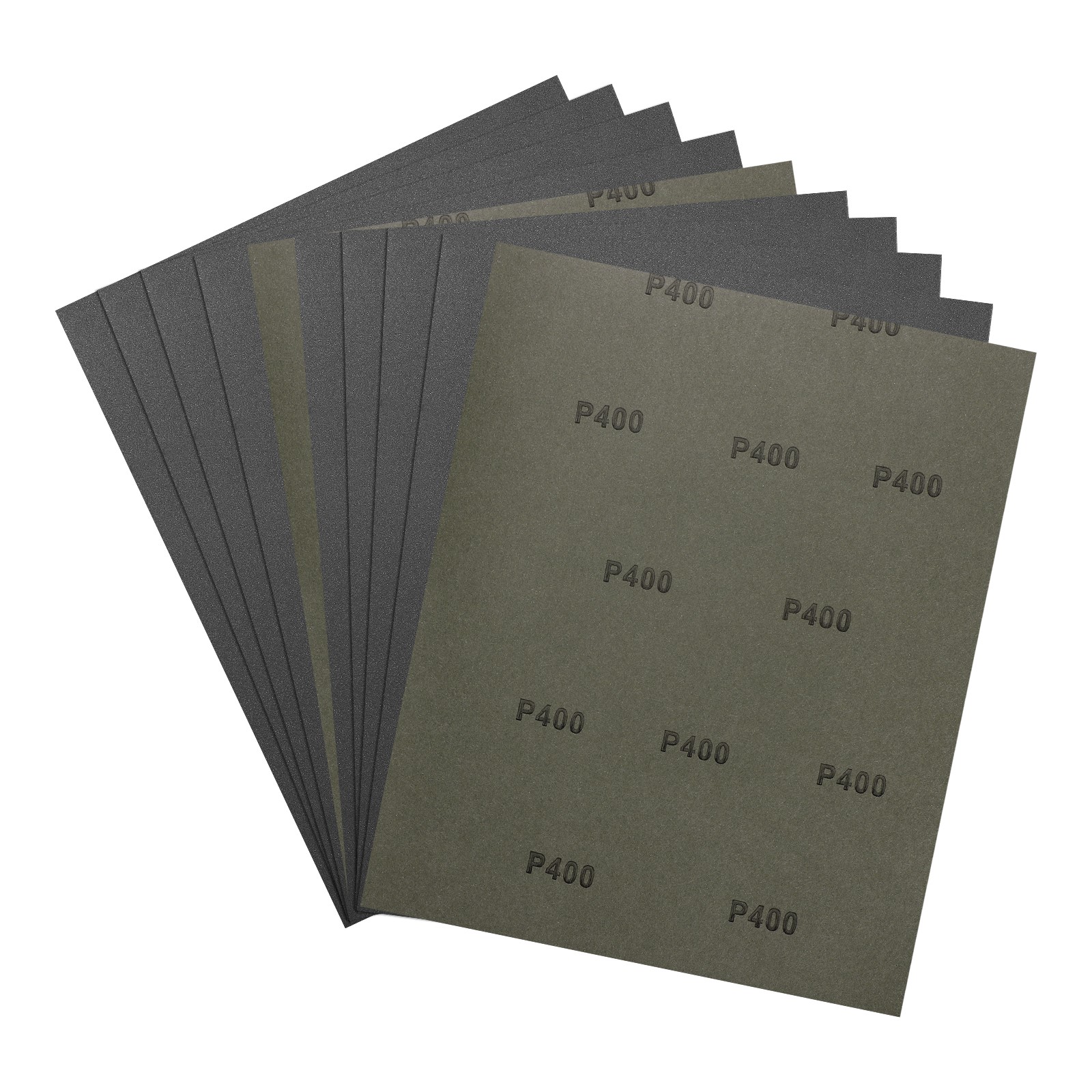 10pcs Sand Papers - [9 x 11 Inch x 400 Grits] Wet Dry Sandpaper Sheets