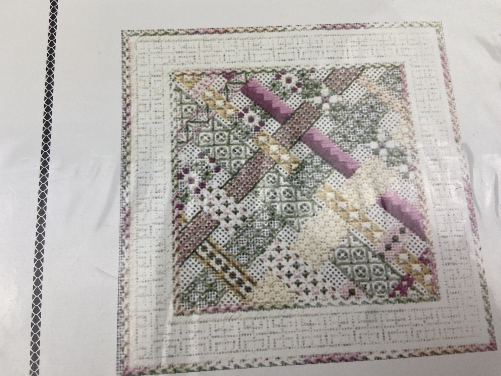 Harbour Light Designs Woven Ribbons Square 3 Cross Stitch Needlepoint Pattern