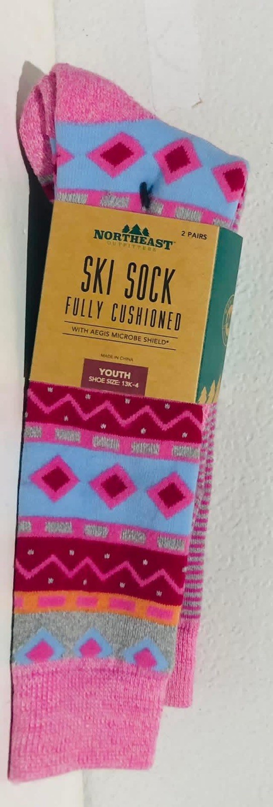 Northeast Outfitters Youth Size 13K-4 Fully Cushioned Ski Socks New In Package