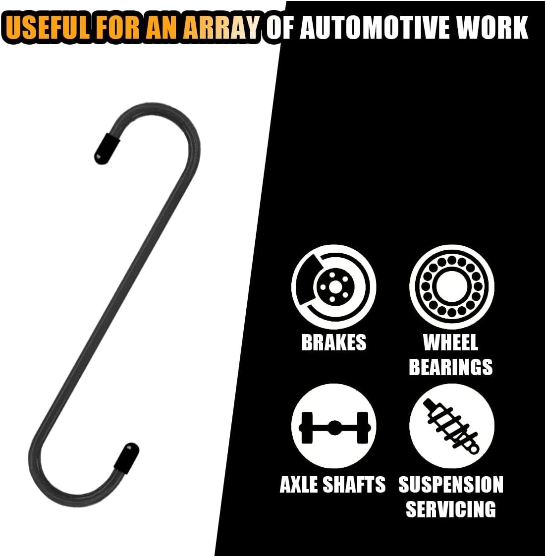 Efficient Brake Maintenance with 2 Pcs Car Caliper Hooks - Rust-Proof and Safe