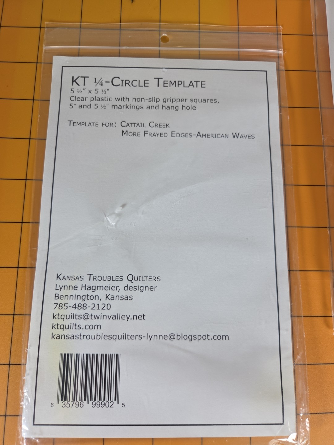 Kansas Troubles Quilters Cattail Creek Template
