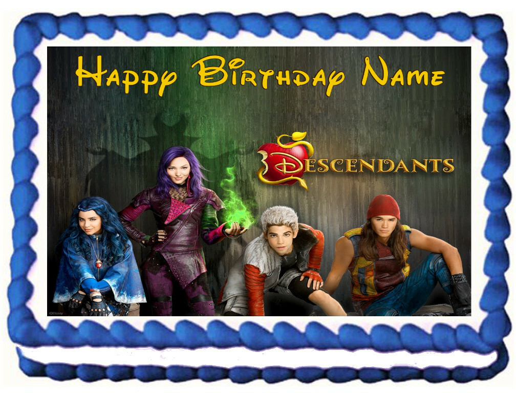 DESCENDANTS Edible Cake topper image decoration
