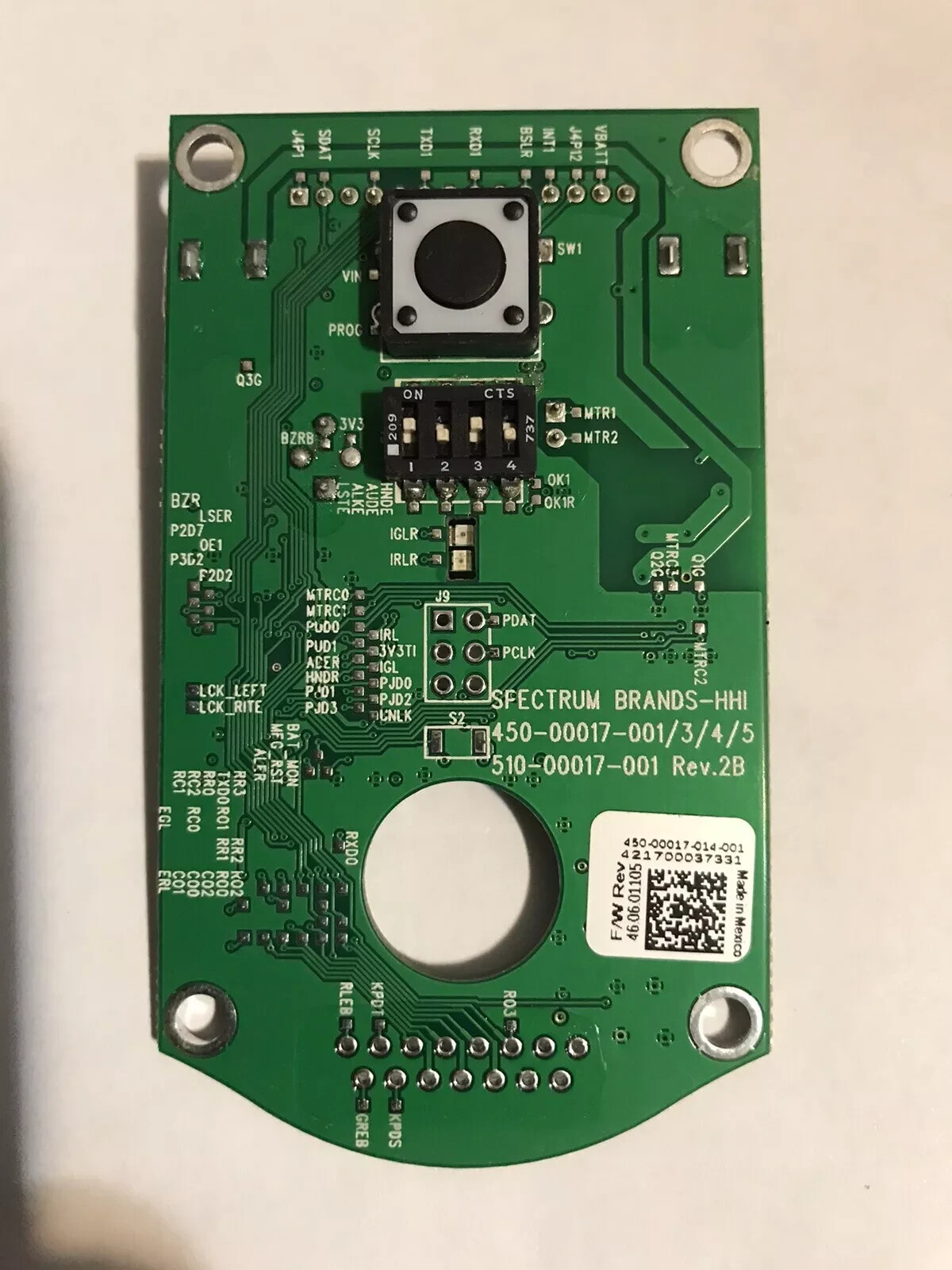 Kwikset Electronic Door Lock Chipset Motherboard 450-00017-001 510-00017-001