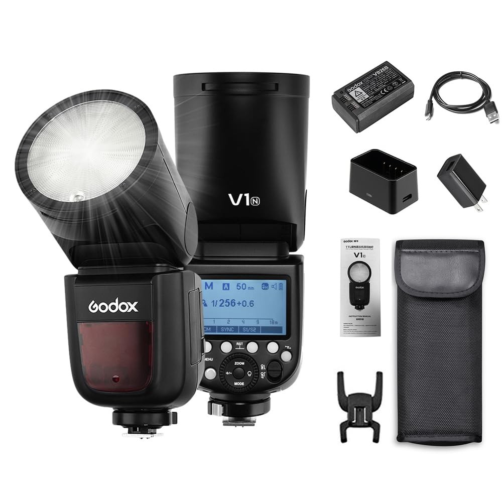Godox V1N Professional Camera Flash Speedlite Speedlight Round Head