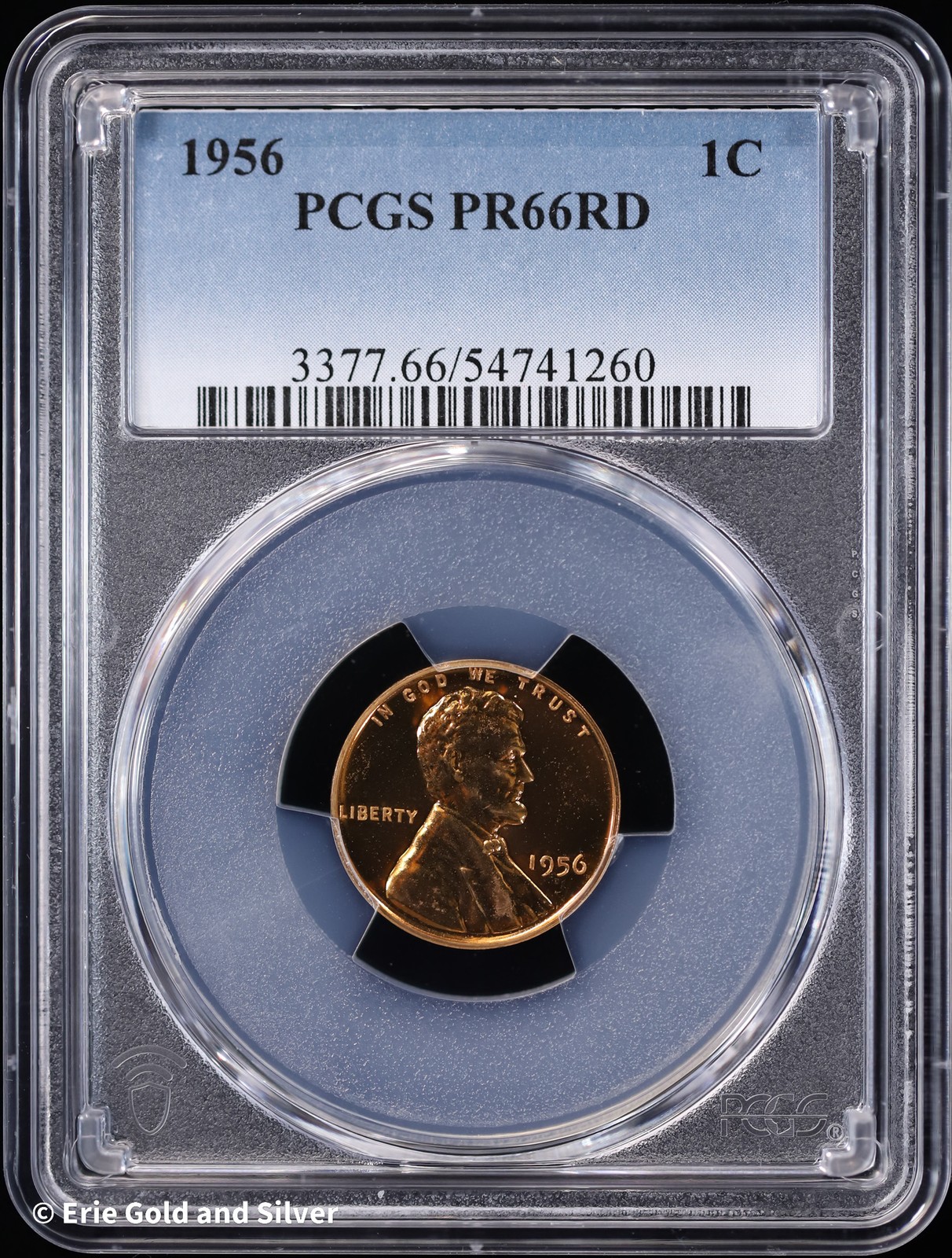1956 1C Proof Lincoln Wheat Cent PCGS PR 66 RD