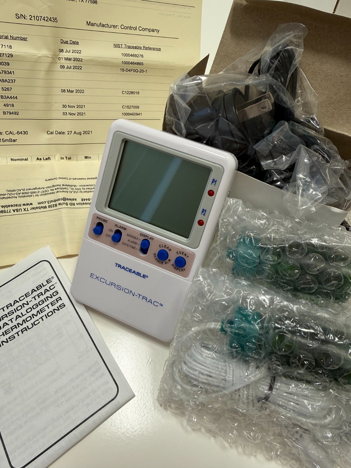 Tracable Excursion-Trc Datalogging Thermometer