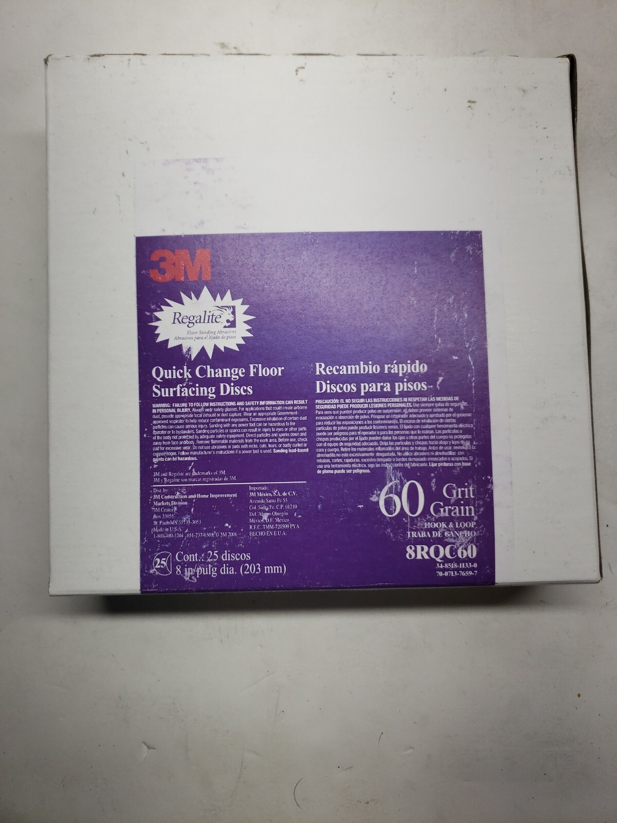 Box Of 4 Regalite 8RQC60 60 Grit - Hook & Loop