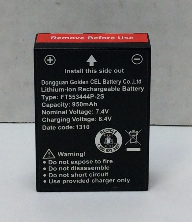 Lithium-Ion Rechargeable Battery For Walkie Talkies, 950mAh Capacity Ships Free