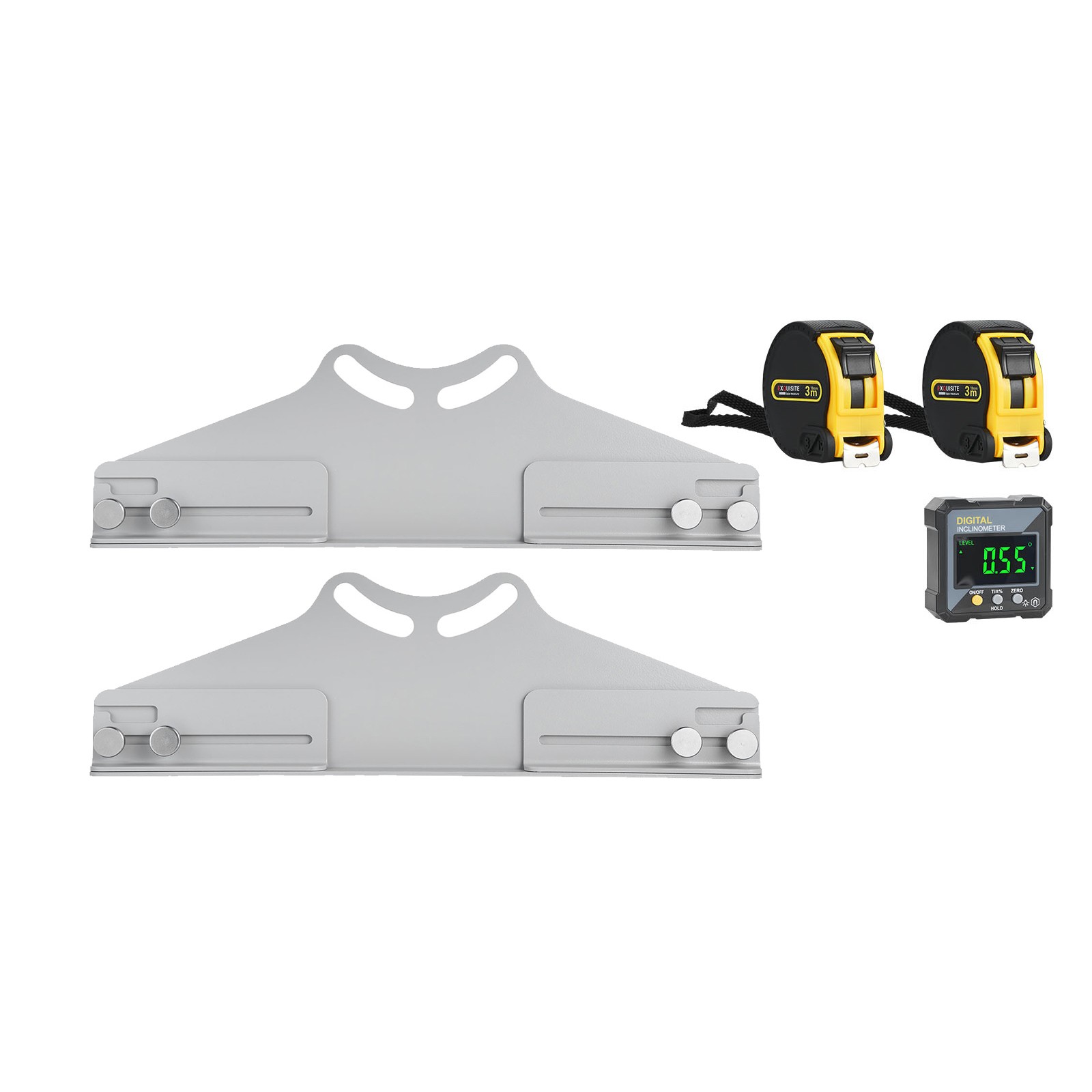 Uimoso Wheel Alignment Plates with Camber Adjustment, Set of2 with Tape Measures