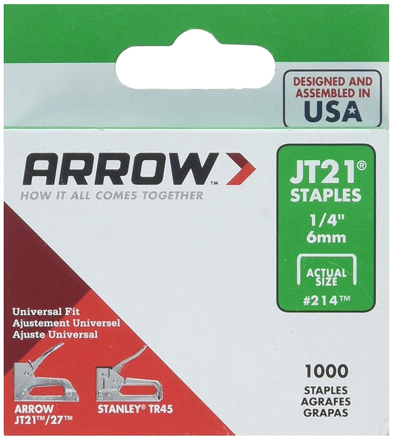 STAPLE JT21 1/4" 1000PK