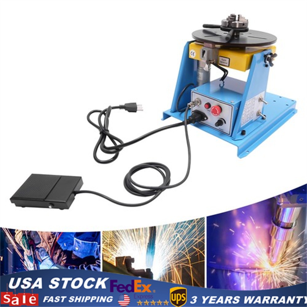 10KG Rotary Welding Positioner Turntable Table Welding Position 0-90° 1-12rpm