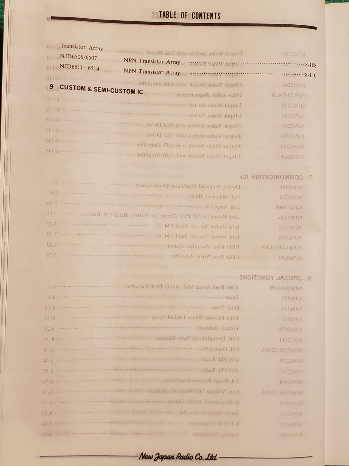 JRC SEMICONDUCTOR Data Book 1990/1991 BIPOLAR IC