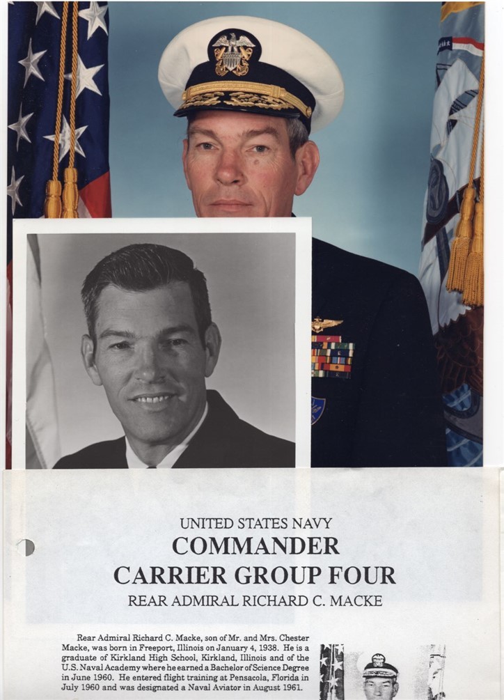 1991 Rear Admiral Richard C. Macke Carrier Group 4 Original Photo Document Lot