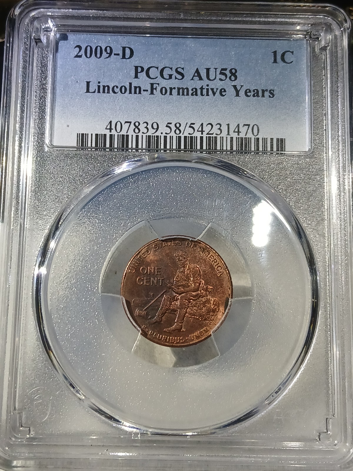 2009 Lincoln Bicentennial Denver Formative Years Small Cent PCGS AU58
