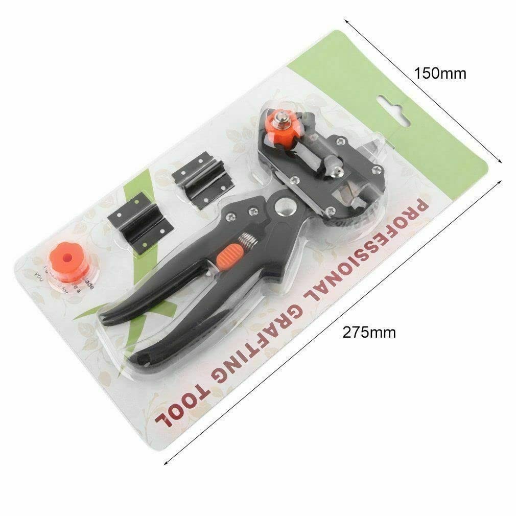 2 in 1 Grafting Tool Pruner Kit Gardening Pruning for Fruit Tree Black