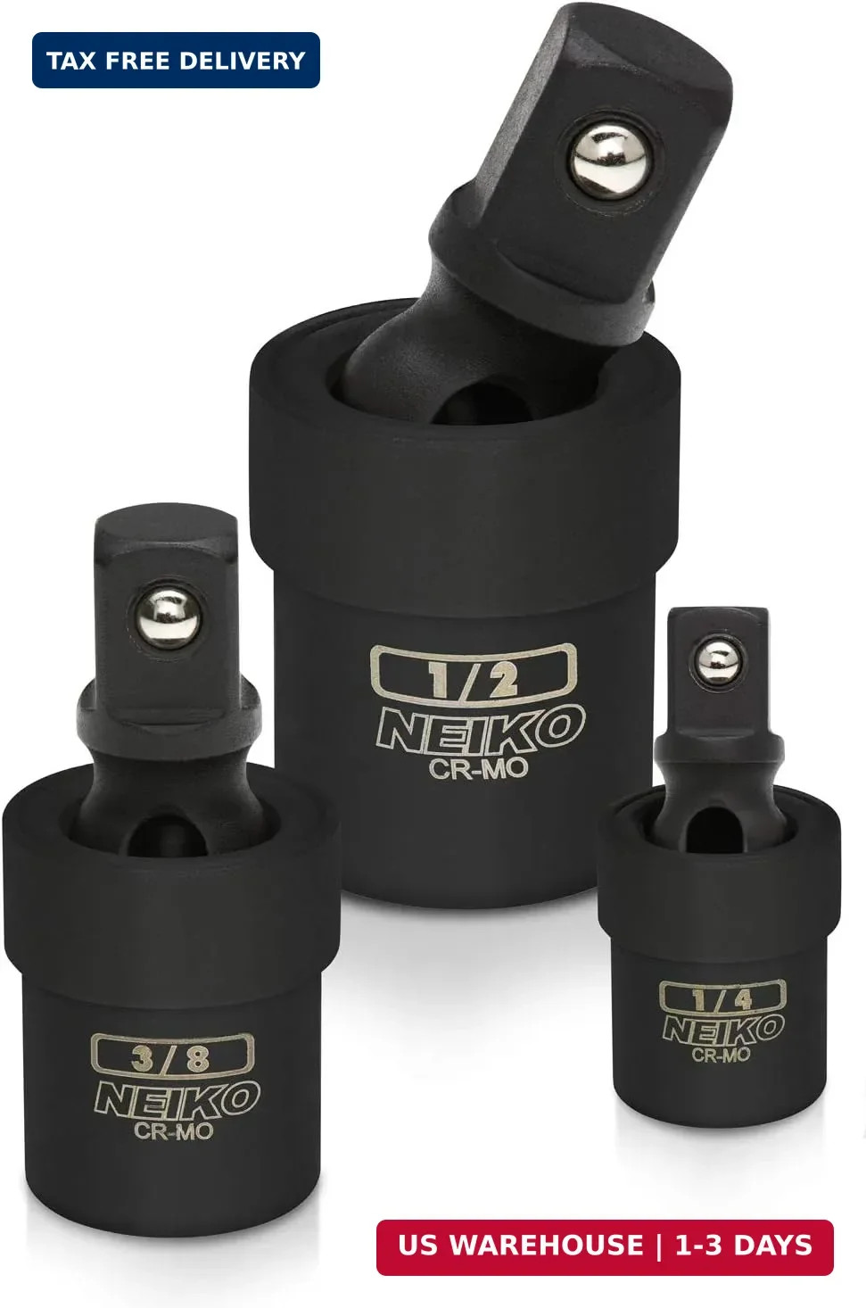 NEIKO 02486A Impact Universal Joint-Socket Swivel Set, Socket Extension Set Made