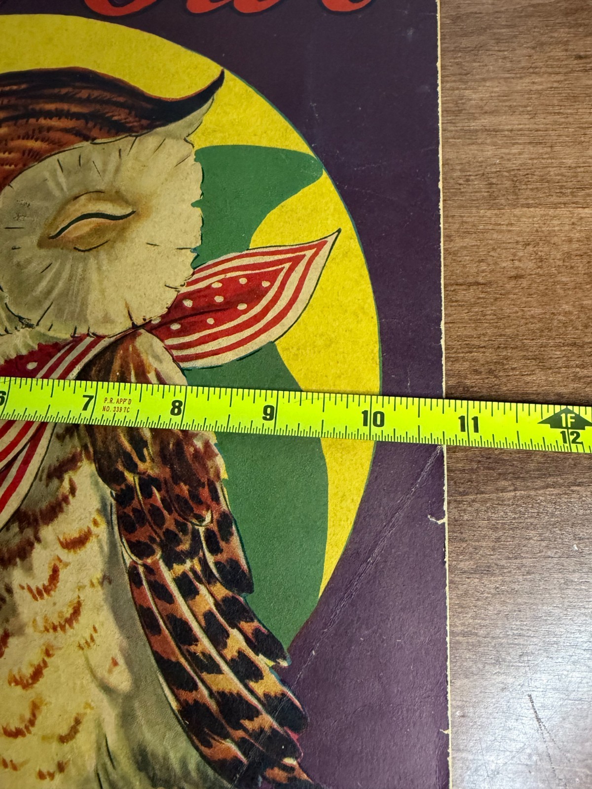 1960's Large Wise Owl Coloring book. (Q)