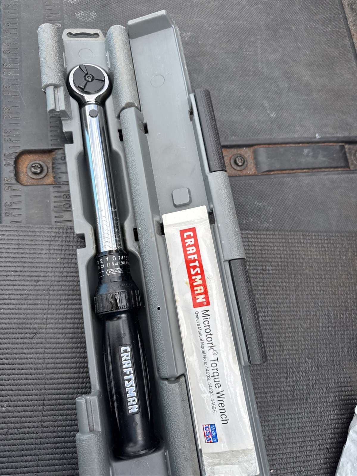 Sears Craftsman USA Nos Sexy Microtork Torque Wrench 3/8” W Case 44593 Rare