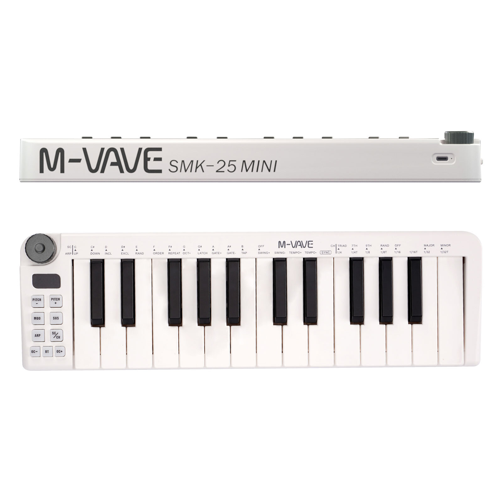 MINI Wireless Mini MIDI Keyboard 25 Key MIDI Keyboard Controller M-VAVE SKM-25