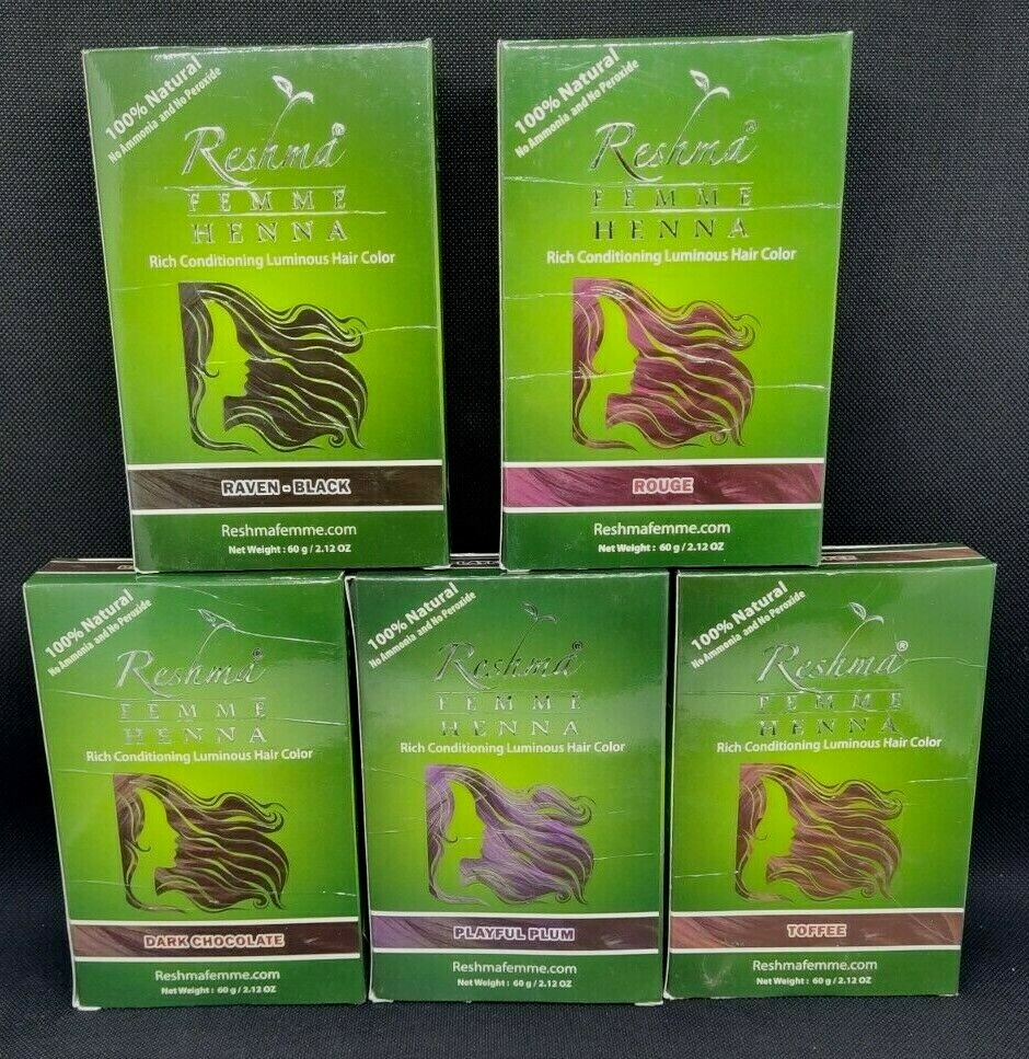 Reshma Femme Henna Rich Conditioning Luminous Hair Color 60g (3 Pack) PICK COLOR