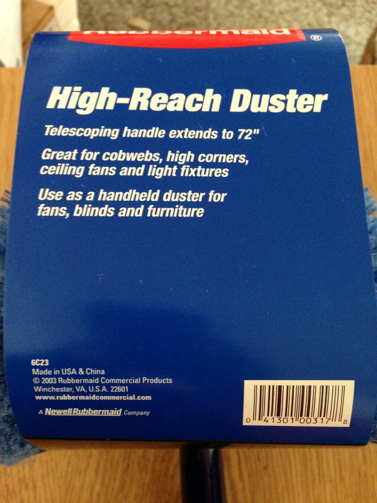 Rubbermaid Cobweb Duster Head Blue Knocks Down Spider Web Telescopic Replacement